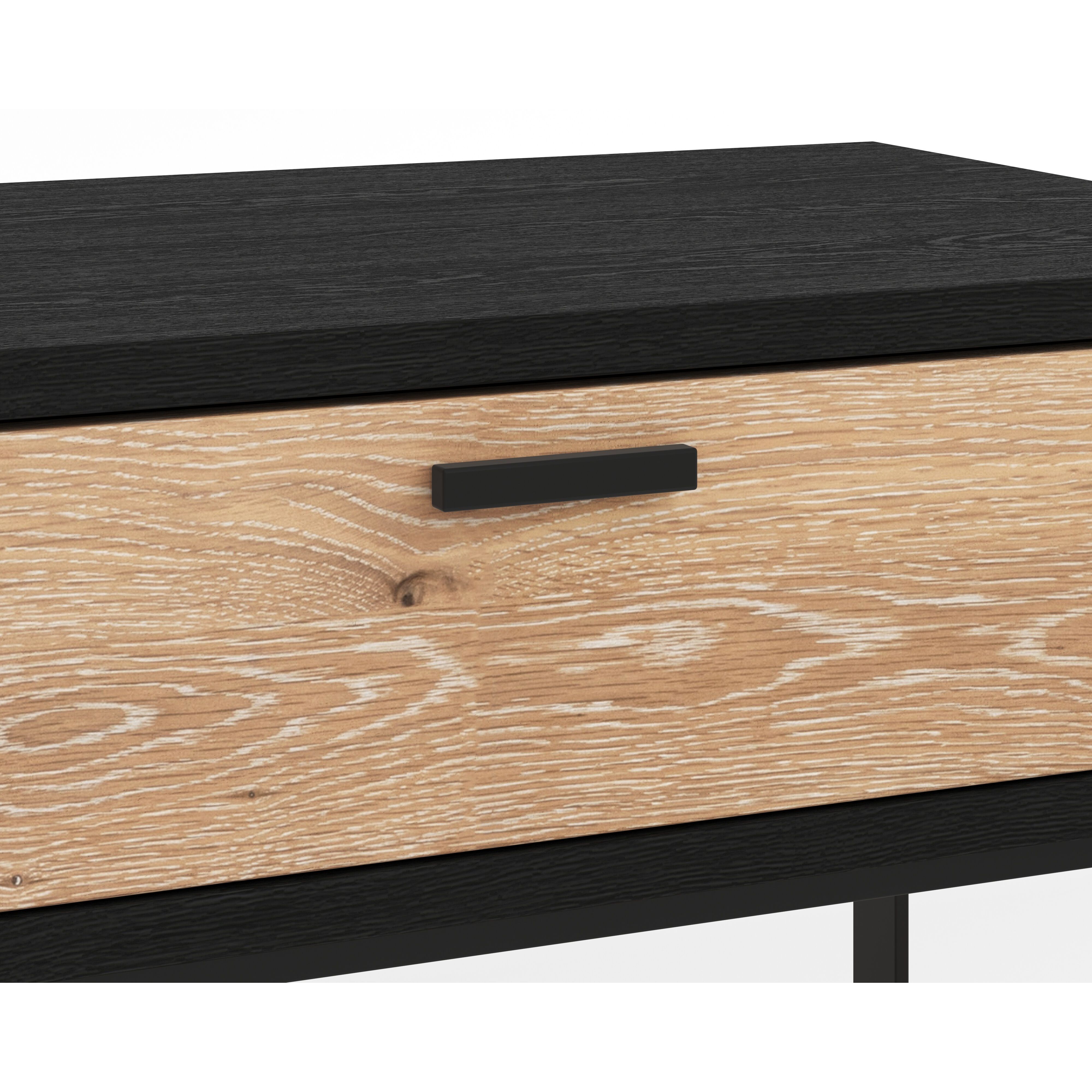 Rosso 23.75 X 23.5 inch Black / Brown / Matte Black Night Stand